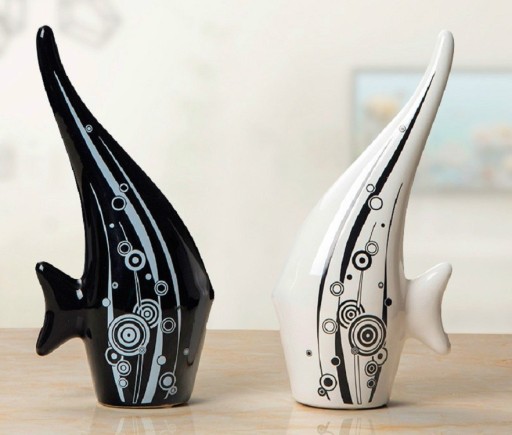Scultura decorativa pesce 2 pz