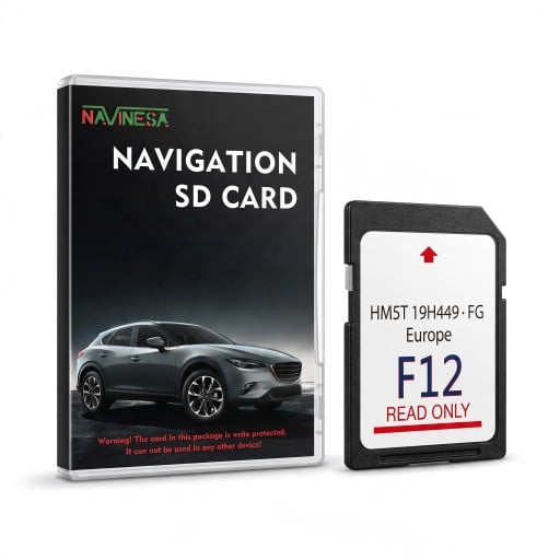 SD card pentru navigație Ford F12 Harta Europei 64 GB HM5T-19H449-FG Read Only Neagră Pentru Focus Kuga Mondeo și S-Max Actualizare hărți