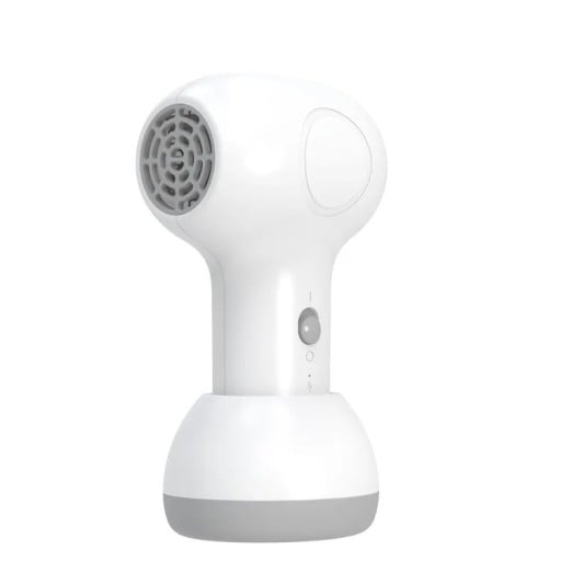 Secador de cabelo sem fios mini para bebés e crianças recarregável silencioso 60 W com calor suave branco para secar cabelo e secar todo o corpo
