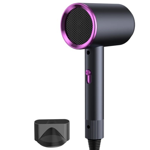Secador de pelo con ionizador 16 x 7,5 x 27 cm Secador de pelo silencioso con control de velocidad Secador de pelo ionizador con accesorio 1200 W 220 V Enchufe UE