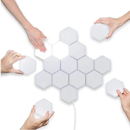 Seinälle modulaarinen LED-valaisin 6 kpl