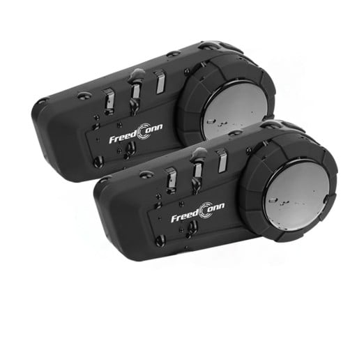 Σειρά 2 τεμαχίων μοτοσικλετιστικών intercom FreedConn KY Pro Bluetooth 5.0 συνδεδεμένων για 2 αναβάτες 1000 m CVC8.0 Φωνητικός βοηθός IP65 μαλακός