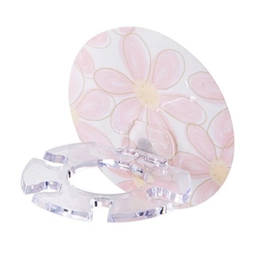 Selbstklebender Wandhalter für Zahnbürste und Zahnpasta mit Blumenmotiv Ohne Bohren Wasserfester Badezimmerorganizer Starke Haftung