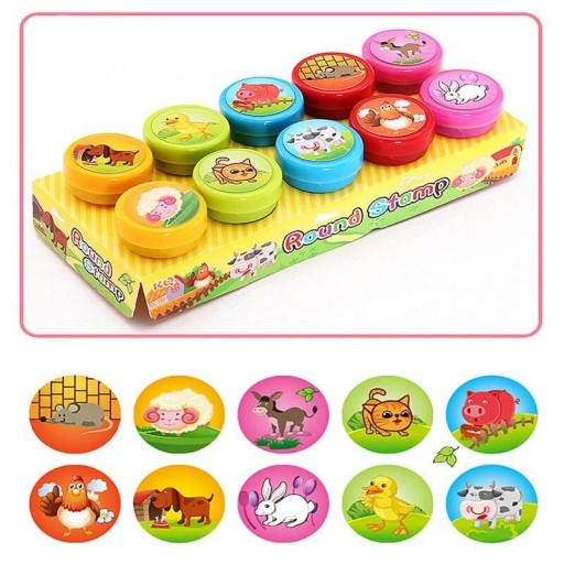 Sellos infantiles para colorear, 10 uds.