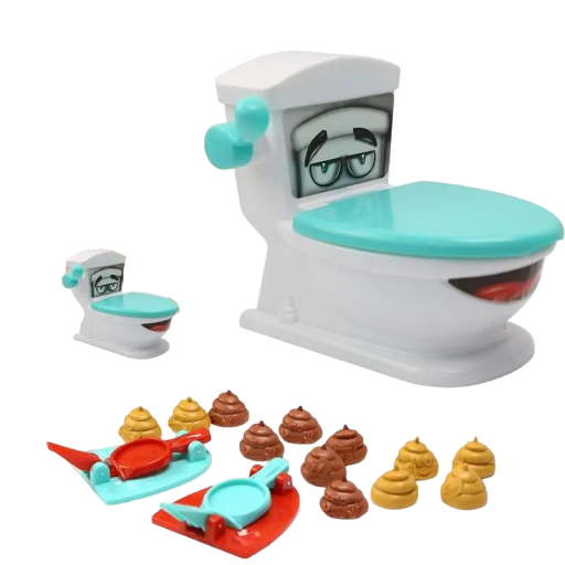 Selskabsspil - Toilet-afføringsskydespil 14,5 x 13,5 x 24 cm