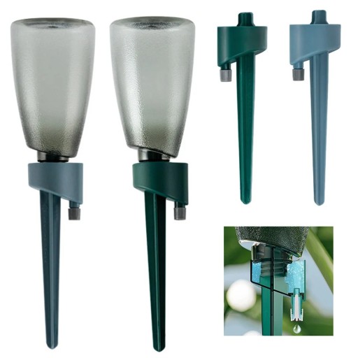 Selvvandingssystem med beholder Automatisk drypvanding til blomster og krydderurter Justerbar flowhastighed Økologisk plast Grøn eller blå