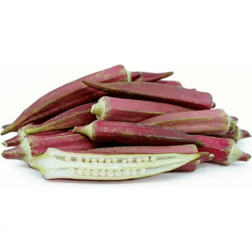 Semienka okry Abelmoschus esculentus Red Burgundy, balenie 20 ks, červené struky, jedlá zelenina na pestovanie na záhrade aj v skleníku