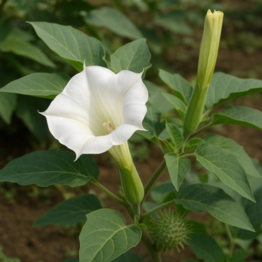 Semínka durman indický Datura metel White 20 ks ozdobná letnička s velkými bílými trumpetovitými květy pro letní zahradu