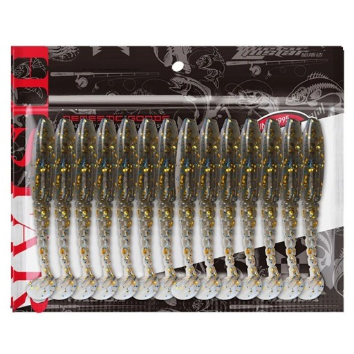 Señuelo de pesca de silicona suave, 18 piezas, 0,9 g, 5,2 cm, cebos de goma realistas para peces depredadores, cebo artificial para spinning, señuelos de pesca duraderos y flexibles