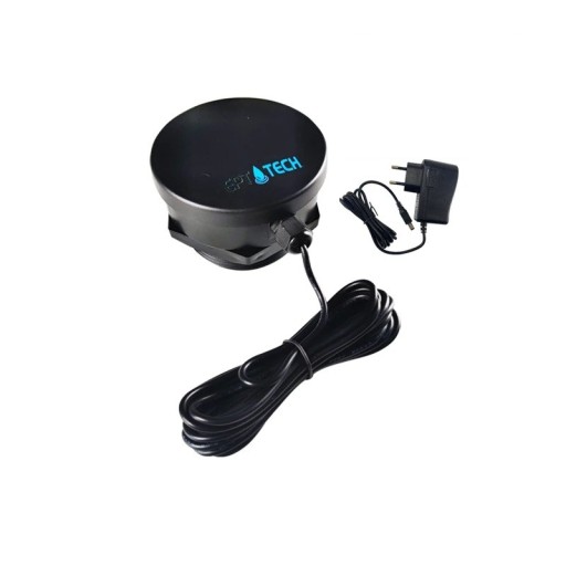 Senzor WiFi inteligent pentru nivelul apei în rezervor cu aplicația Tuya, măsurare ultrasonică, filet M72, adaptor AC UE, cablu de 3 m, negru