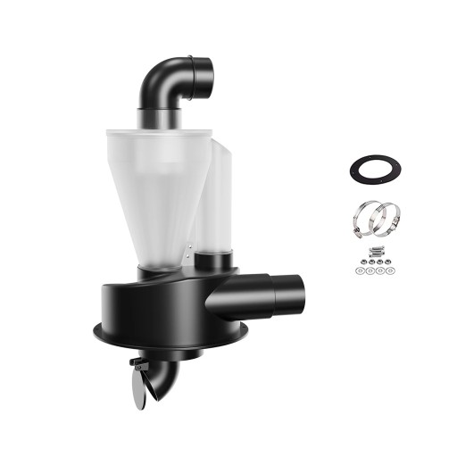 Séparateur cyclonique avec récipient transparent et diamètre intérieur de 2,5'' Système complet de séparation avec kit de montage pour aspirateurs