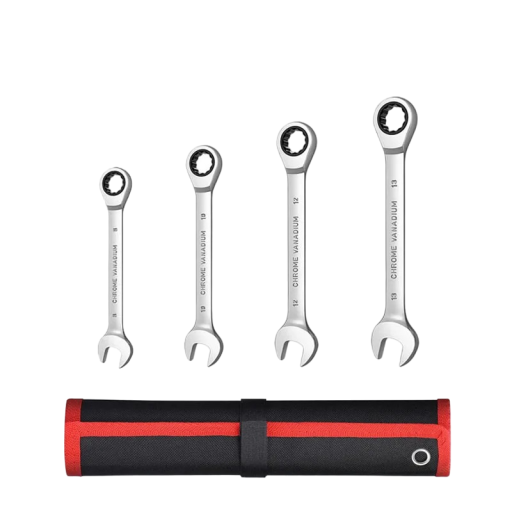 Série de clés mixtes 4 pièces Clés à cliquet en acier 8 - 13 mm Accessoires de bricolage