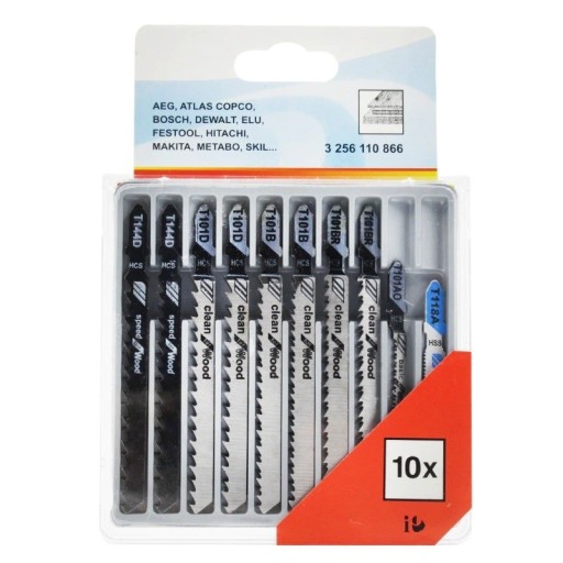Série de lames de scie sauteuse 10 pcs