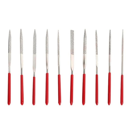 Série de limes à aiguille avec poignée fine pour modèles 3D 10 pcs Outils de réparation et de nettoyage d'impressions 3D Pour finitions détaillées