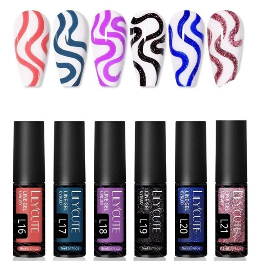 Série de vernis à ongles 6 pcs J292