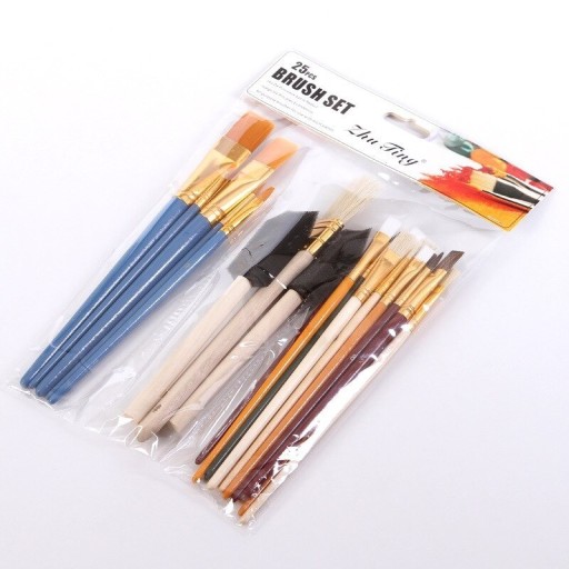 Série professionnelle de pinceaux 25 pcs