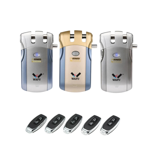 Serrure de sécurité WAFU pour porte avec télécommande 155 x 96 x 80 mm en acier inoxydable verrouillage électronique pour la maison