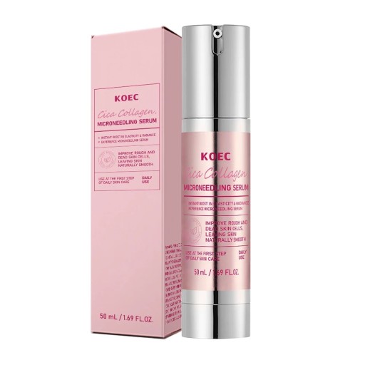 Serum do twarzy do mikronakłuwania 50 ml z kolagenem, witaminą E i centellą Elastyczność i rozświetlenie skóry Pompka do precyzyjnego dozowania