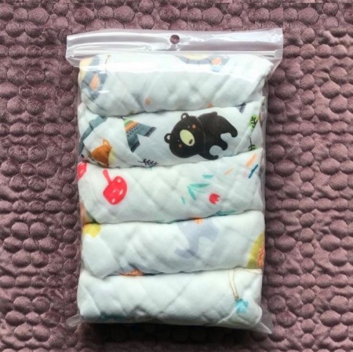 Serviette en coton pour enfants 30x30 cm 5 pièces