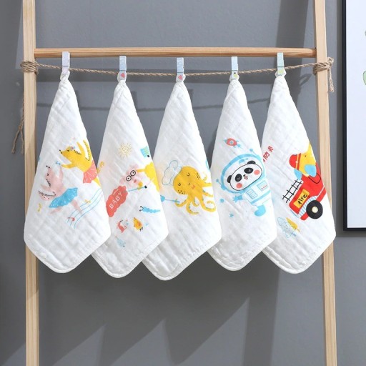 Serviette en coton pour enfants 30x30 cm 5 pièces