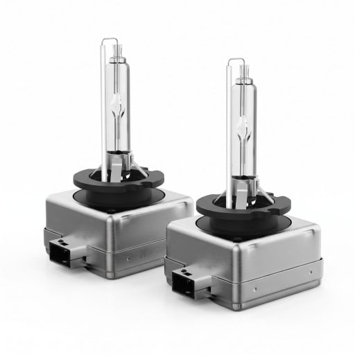Set 2 bucăți de lămpi xenon D2S 35 W 12 V 8000 K Cu tub de sticlă și suporturi metalice Lumină albă cu nuanță albastră pentru faruri