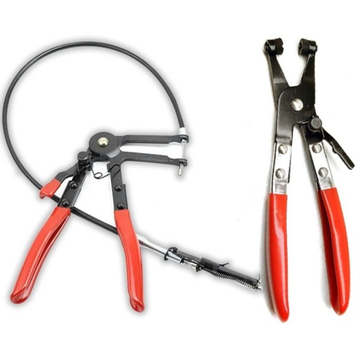 Set 2 clesti autoblocante pentru cleme de furtun cu cablu + clesti cleme pentru furtun Unelte universale pentru service auto si reparatii furtunuri
