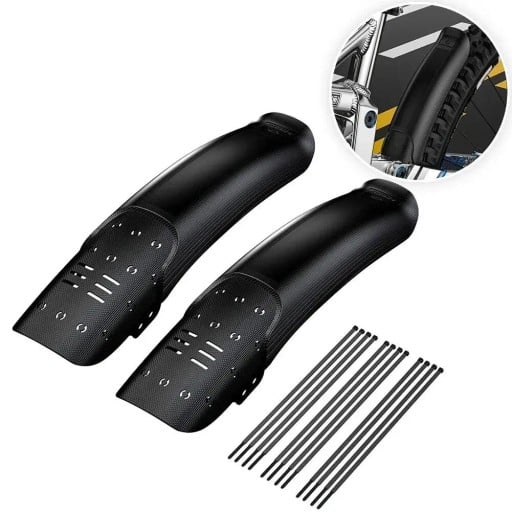 Set 2 Stück Fahrradschutzbleche 36 x 8 cm Vorder- und Hinterradschutzblech Mattes Design Schutz vor Schlamm und Wasser für Fahrten in der Stadt