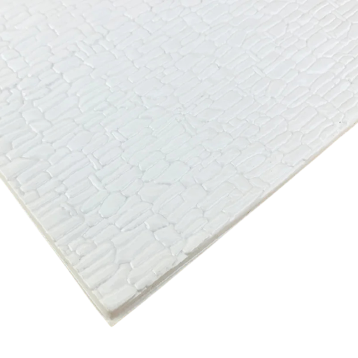 Set 2 Stück PVC Modellsteinwände 20 × 29,5 cm Weiße Kunststoffplatten Nachbildung einer großen Steinmauer für Diorama-Modellbau