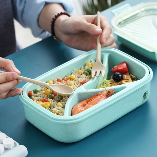 Set bento box e posate 4 pz