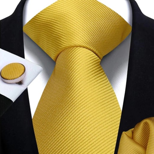 Set cravatta tinta unita, fazzoletto e gemelli 148 x 7,5 cm Set elegante da uomo per matrimoni, eventi formali e incontri di lavoro