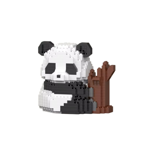 Set creativ panda 7,8 x 6,8 x 8,8 cm 470 piese DIY Mini model de animal pentru copii figură de construit Decorație drăguță 6+