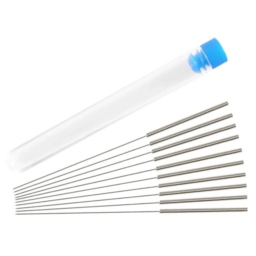 Set de 10 ace de curățare din oțel inoxidabil de 0,3 mm pentru întreținerea duzelor imprimantelor 3D Eliminarea depunerilor și îmbunătățirea fluxului de filament