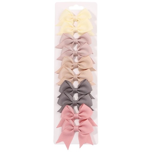 Set de 10 agrafe de par cu fundita 6,1 x 4,3 cm Agrafe elegante cu fundita Accesorii de par colorate pentru fete femei coafura eleganta