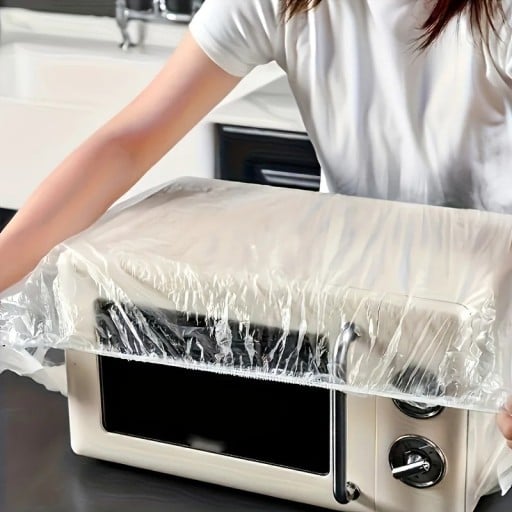 Set de 10 huse elastice transparente din plastic de 67 cm Protecții împotriva prafului pentru aparatele de bucătărie ventilatoare și echipamente