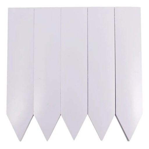 Set de 100 etichete din plastic pentru plante, 5 cm, albe, pentru ghivece și straturi de flori, etichete impermeabile, inscripționabile