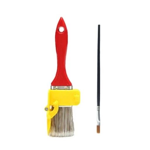 Set de 2 pensule profesionale pentru vopsirea colțurilor și marginilor 20 x 4 cm Instrument pentru vopsele latex pentru pereți și tavane Finisaj precis al vopsirii