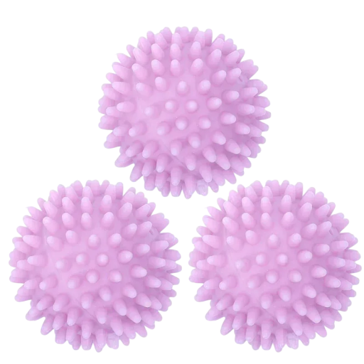 Set de 3 bolas secadoras 6 cm Bolas de masaje reutilizables con púas Facilita el secado Ahorro energético ecológico