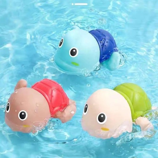 Set de 3 broaște țestoase colorate pentru baie și piscină. Jucării fără baterii pentru copii.