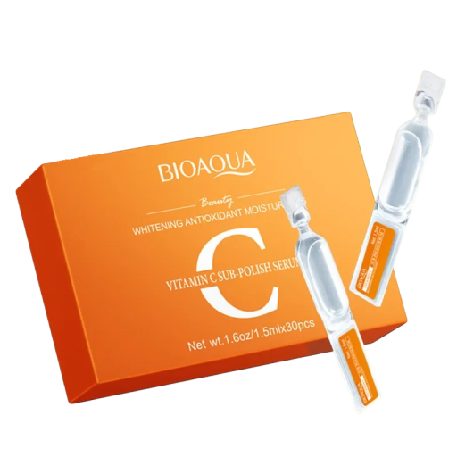 Set de 30 sueros de vitamina C de 1,5 ml. Iluminador de la piel. Hidratación. Antiarrugas. Cuidado facial. Uso diurno y nocturno.