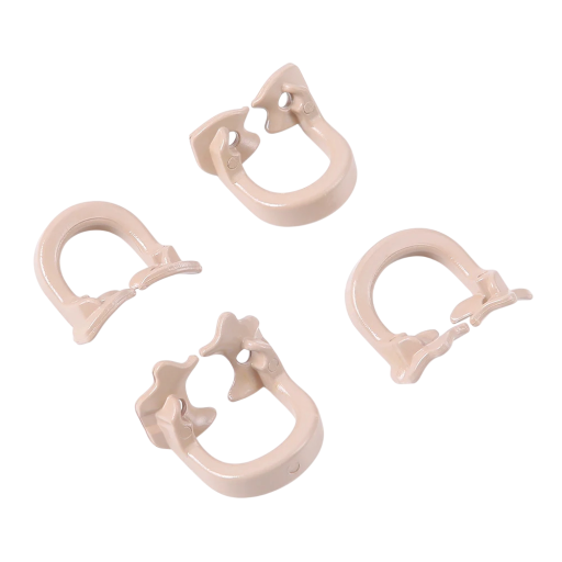 Set de 4 cleme de cauciuc din rășină pentru bariere dentare Autoclavabile 134°C Instrumente dentare 2x1,9 cm Utilizare în laborator