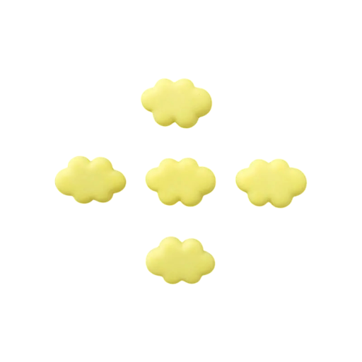 Set de 5 bucăți magneți nori decorativi 2,5 cm rășină cu magnet mini magneți pentru frigider și suprafețe metalice în gospodărie