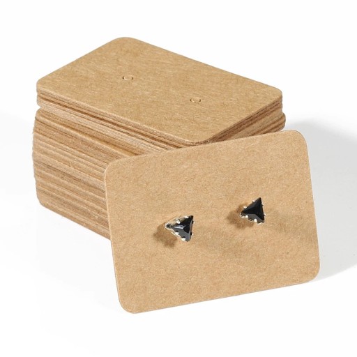 Set de 50 bucăți de carduri din hârtie pentru cercei 3,5 × 2,5 cm, carduri de prezentare pentru bijuterii și mici decorațiuni