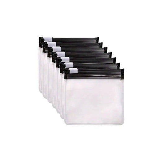 Set de 7 pungi pentru medicamente 7,5 x 7,5 cm, pungi transparente cu fermoar, pungi reutilizabile, organizator de călătorie, ambalaje