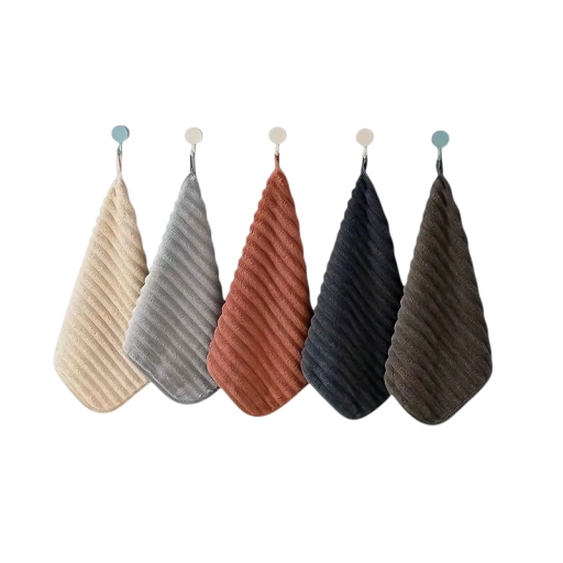 Set de cinci prosoape absorbante cu uscare rapidă 30 × 30 cm textil moale mix de culori pentru baie și bucătărie