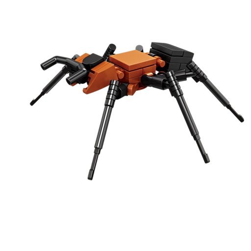 Set de construcție furnică maro-neagră 40 de piese Model de insectă pliabil Picioare lungi Set creativ pentru asamblare și expunere