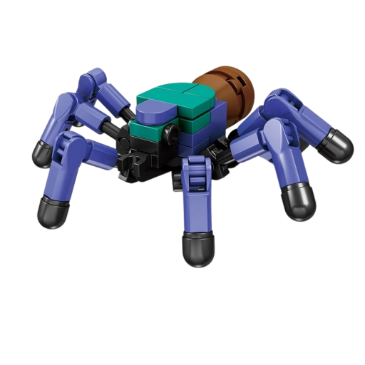 Set de construcție insectă violet-verde 46 de piese Model pliabil de insectă Șase picioare Set colorat pentru asamblare și expunere