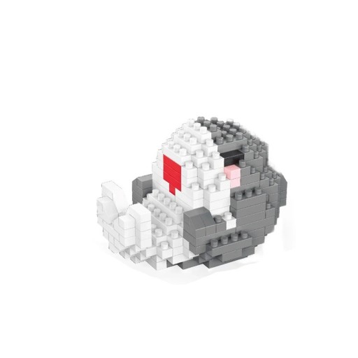 Set de construcție rechin mic pe spate 7,2 x 5,2 x 4,5 cm 244 piese Figurina marină drăguță Rechin din cărămizi pentru asamblare creativă