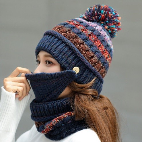 Set de iarna tricotat dama 3 buc J1839