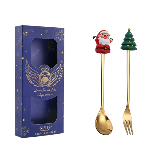 Set de Noël cuillère et fourchette