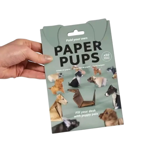Set de origami 3D din hârtie cu căței, 50 de bucăți, figurine pliabile din hârtie, decorațiuni colorate pentru creație, birou și joacă creativă